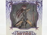 an image of a box with a figure of a woman holding a sword