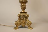 Paire de pique-cierges en bronze reposant sur une base tripo… (photo 2)