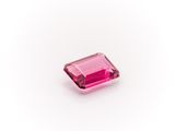 a pink tourmaline gems on a white background