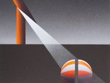 une image représentant une peinture d'une éolienne d'où jaillit une lumière