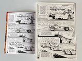 a comic book with a picture of a race car in it