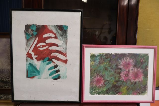 Lithographie de « portrait abstrait » signé Roc Rouney justifié 5...