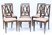 Maison ANDRE BEAUDOUIN - Suite de six chaises de salle à man…