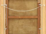 an image of a painting of a wooden frame with a rope hanging from it