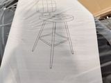 a picture of a drawing of a stool on a table