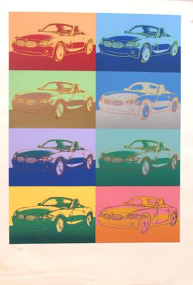 une photo d'une photo d'une voiture aux couleurs variées