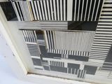 a picture of a picture of a window with a black and white pattern