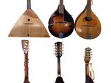 quatre types différents de mandolines sont présentés en rangée