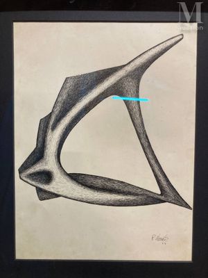 Ramon ABRANTES (1930-2006) Forme abstraite (1963)