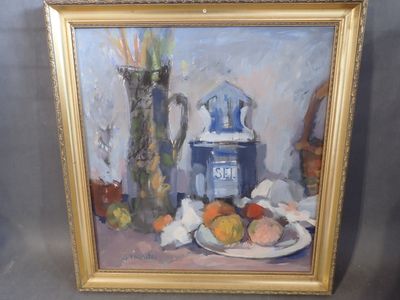 G. PALMIERI, nature morte, la boîte à sel, gouache sur papie…