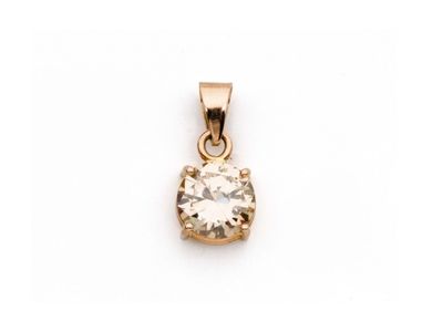 Pendentif en or jaune 14 carats serti de diamants