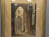 une image représentant un tableau d'une cathédrale dans un cadre doré