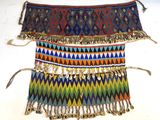 an image of a multicolored beaded belt with bells