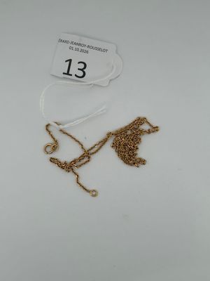 a gold necklace with a chain attached to it