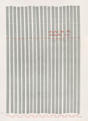 a drawing of a graph with red writing on it