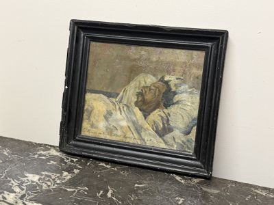 une image d'un tableau représentant une femme allongée sur un lit