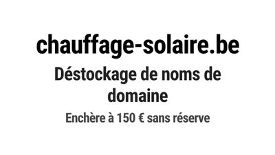 Nom de domaine chauffage-solaire.