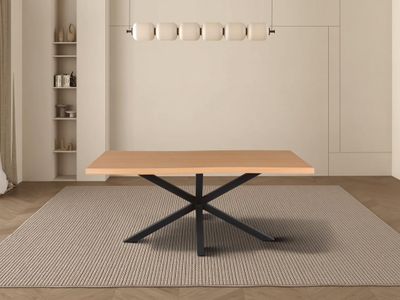 Table de salle à manger Dour - Neuf - Plateau Hetre - Pied m…