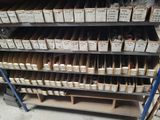 many boxes on the shelves in the store