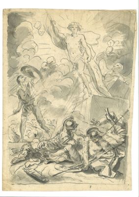 un dessin représentant un groupe d'hommes assis par terre les uns à côté des autres