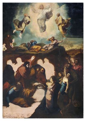 an image of a painting of a group of people in a field