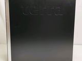 a close up of a black box on a white background
