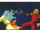 an image of a man and a woman in a red shirt and yellow pants