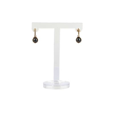 Paire de pendants d'oreilles en or jaune 375‰ et boules d'hé…