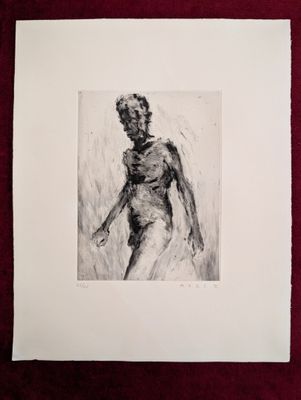 David MAES (1956) - Gravure N&B, Nu masculin, signée et daté…