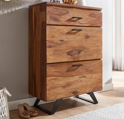 Commode 3 tiroirs en sheesham massif , dimensions: 80x41,5x1…