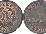 an old coin with a crown on the front and a crown on the back