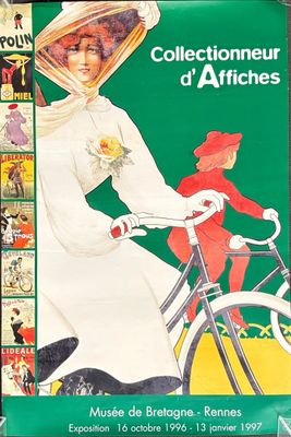une photo d'un livre sur laquelle figure une femme à vélo
