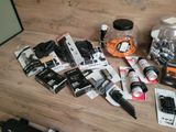 many items that are sitting on a wooden table