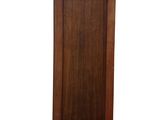 an image of a tall wooden cabinet with a clock on top