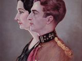 portrait of a man and a woman in military uniforms