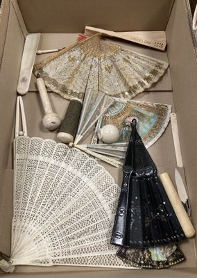 a box with a bunch of items inside of it