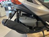 a motorcycle that is on display in a showroom