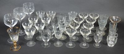VERRERIE - LOT de verres dépareillés.