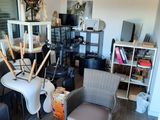 a living room with a lot of furniture in it