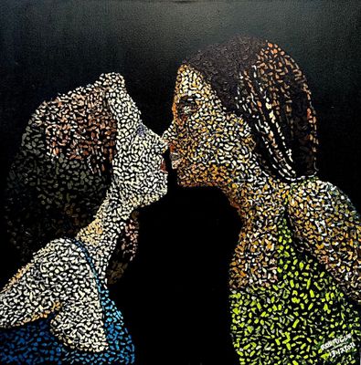 RODRIGUE, Délices de femmes libres, Huile sur toile signée e…