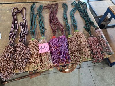 a lot of different types of yarn on a table