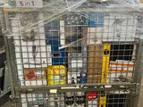a large metal cart with a lot of items in it