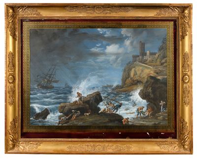 ECOLE FRANCAISE de la première moitié du XIXe siècle, dans le gout de  - Photo 1