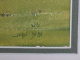 a picture of a painting of a sheep in a field