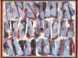 a picture of a picture of a painting with letters on it
