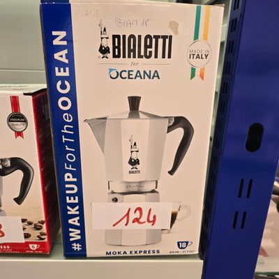 a box of coffee on a shelf in a store