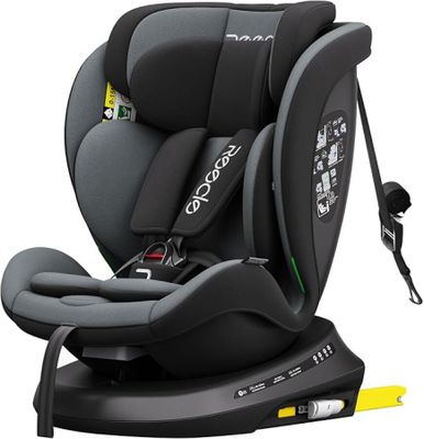 the baby car seat is attached to the back of the child ' s car seat