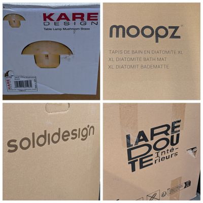 plusieurs photos d'une boîte portant un logo et d'une boîte portant un logo