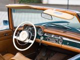 a brown and blue car with a steering wheel and dashboard
