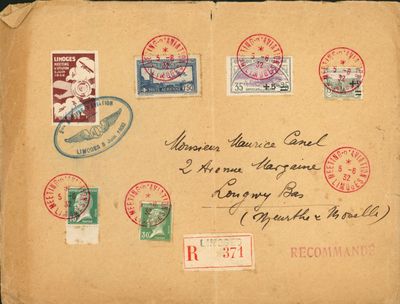France 1932 : Meeting d'Aviation de Limoges sur Recommandé a…